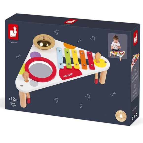 Janod Wooden Musical Table Confetti - Children's Musical Instrument New Sealed - Picture 3 of 12